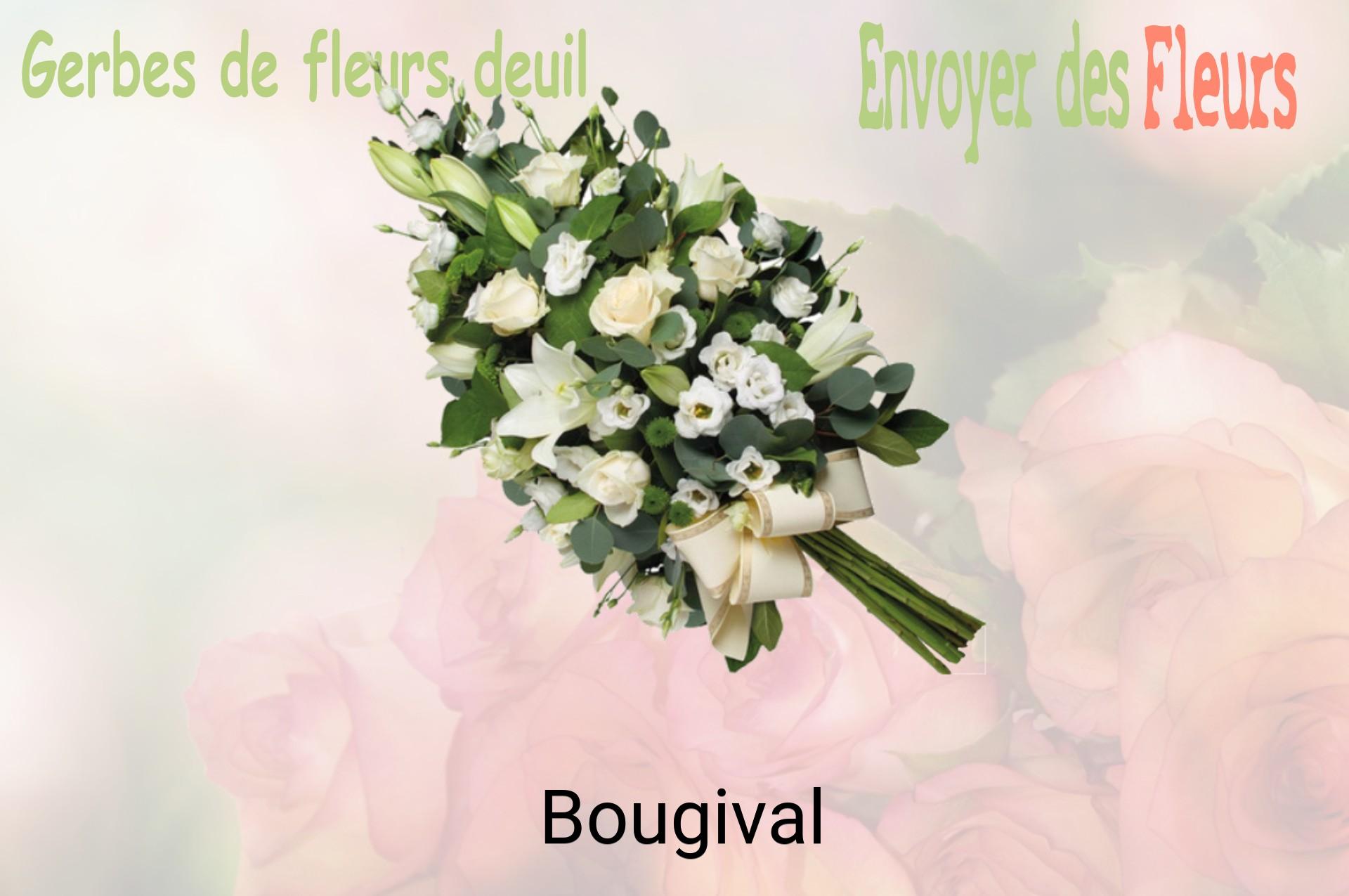 Gerbe de fleurs de deuil livrée à Bougival